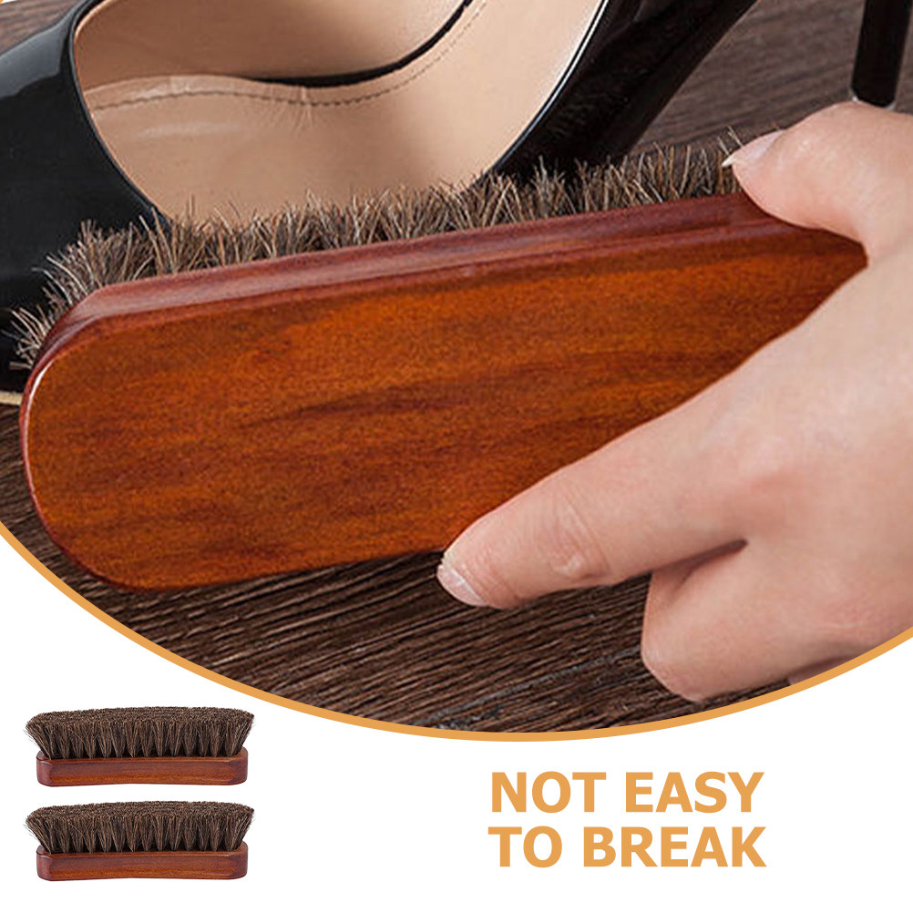 2 spazzole in legno con setole - Shoe Cleaning Brush recensione e prezzo